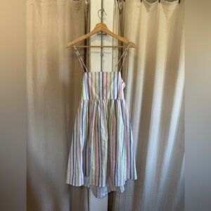 Taylor Tillman New York Striped Poplin Bow Dress- Large